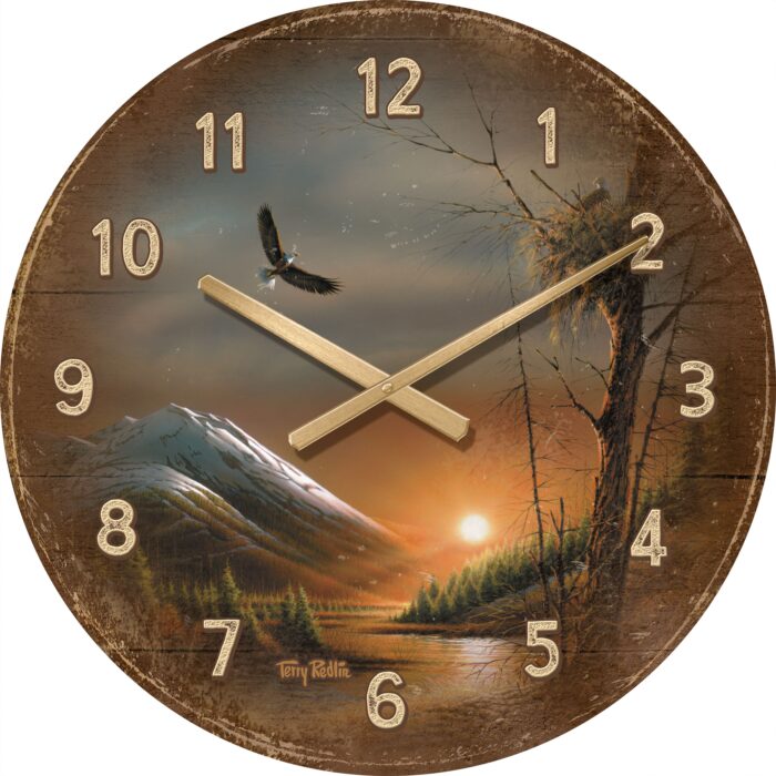 Flying Free – 21″ Round Hanging Clock