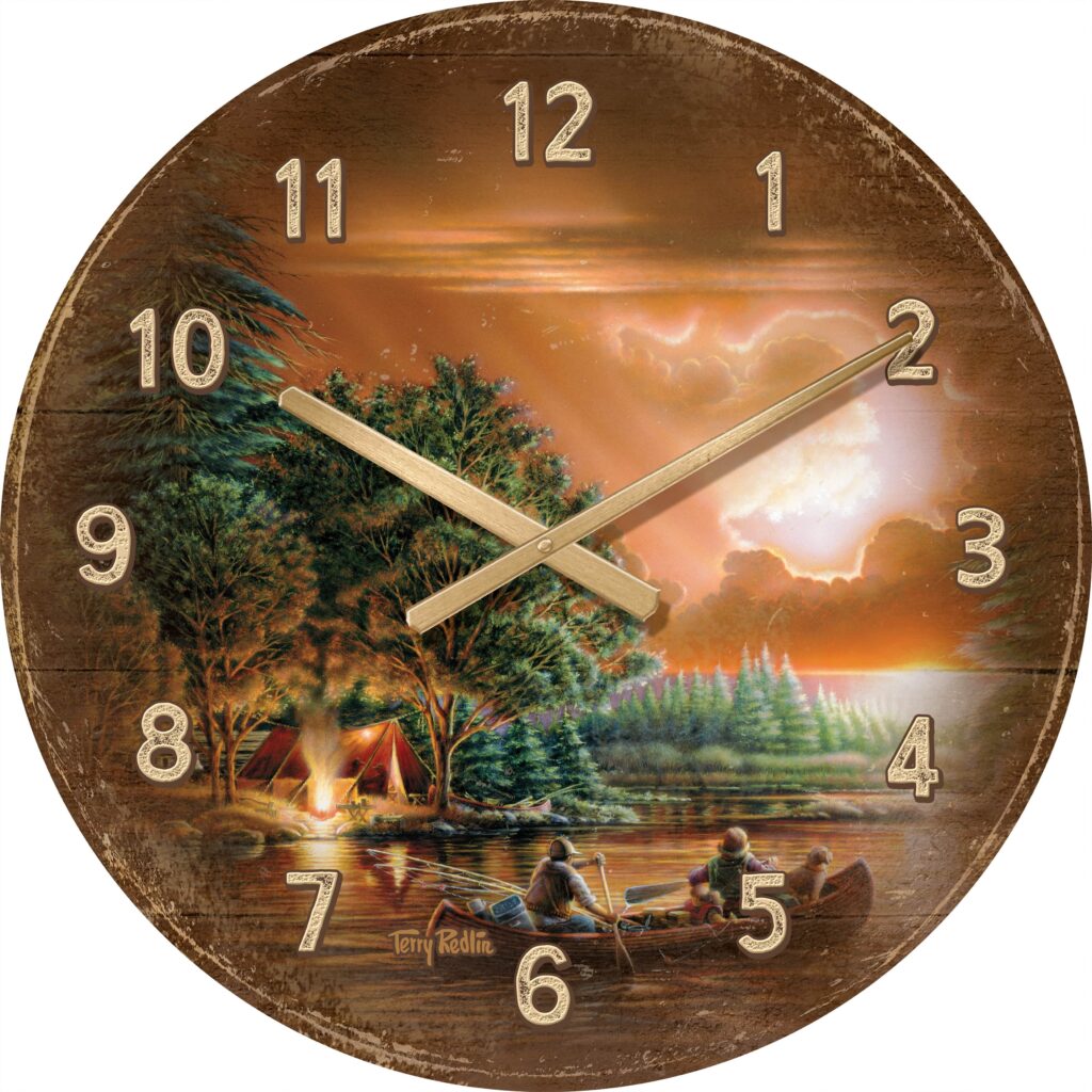 Evening Rendezvous – 21″ Round Hanging Clock