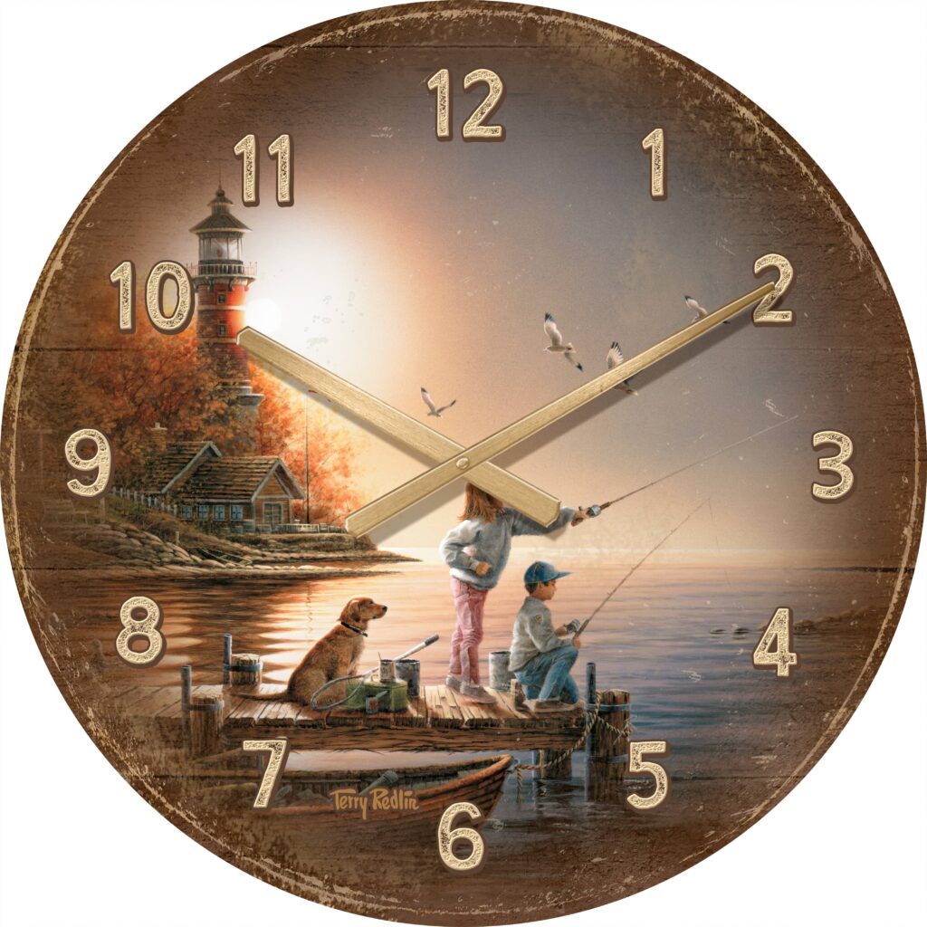 From Sea to Shining Sea – 21″ Round Hanging Clock