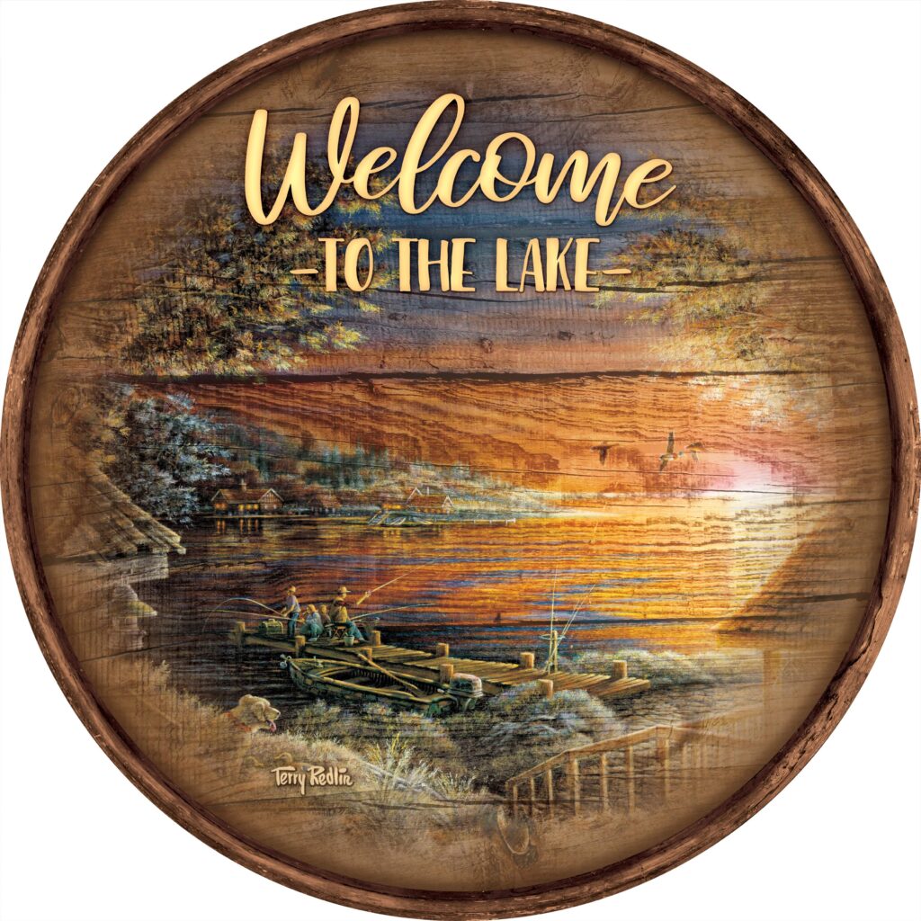 Sunset Retreat – Wood Sign 21″ Round