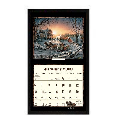 Black Contemporary Wall Calendar Frame