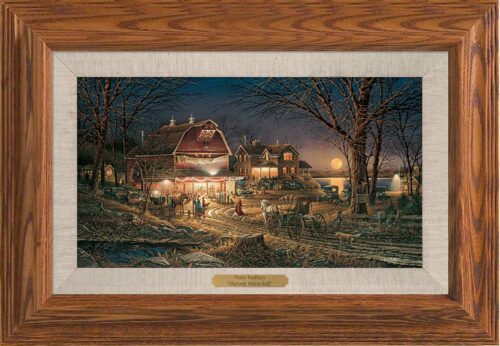 Harvest Moon Ball Oak Framed Master Stroke Linen