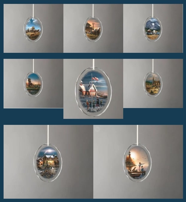 Set of 8 Ornaments – America the Beautiful Series