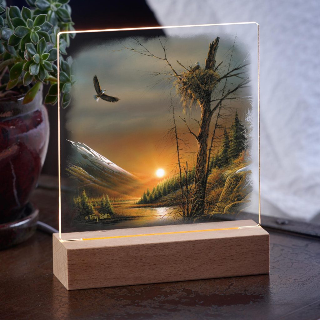 Flying Free-Bald Eagle Acrylic Night Light