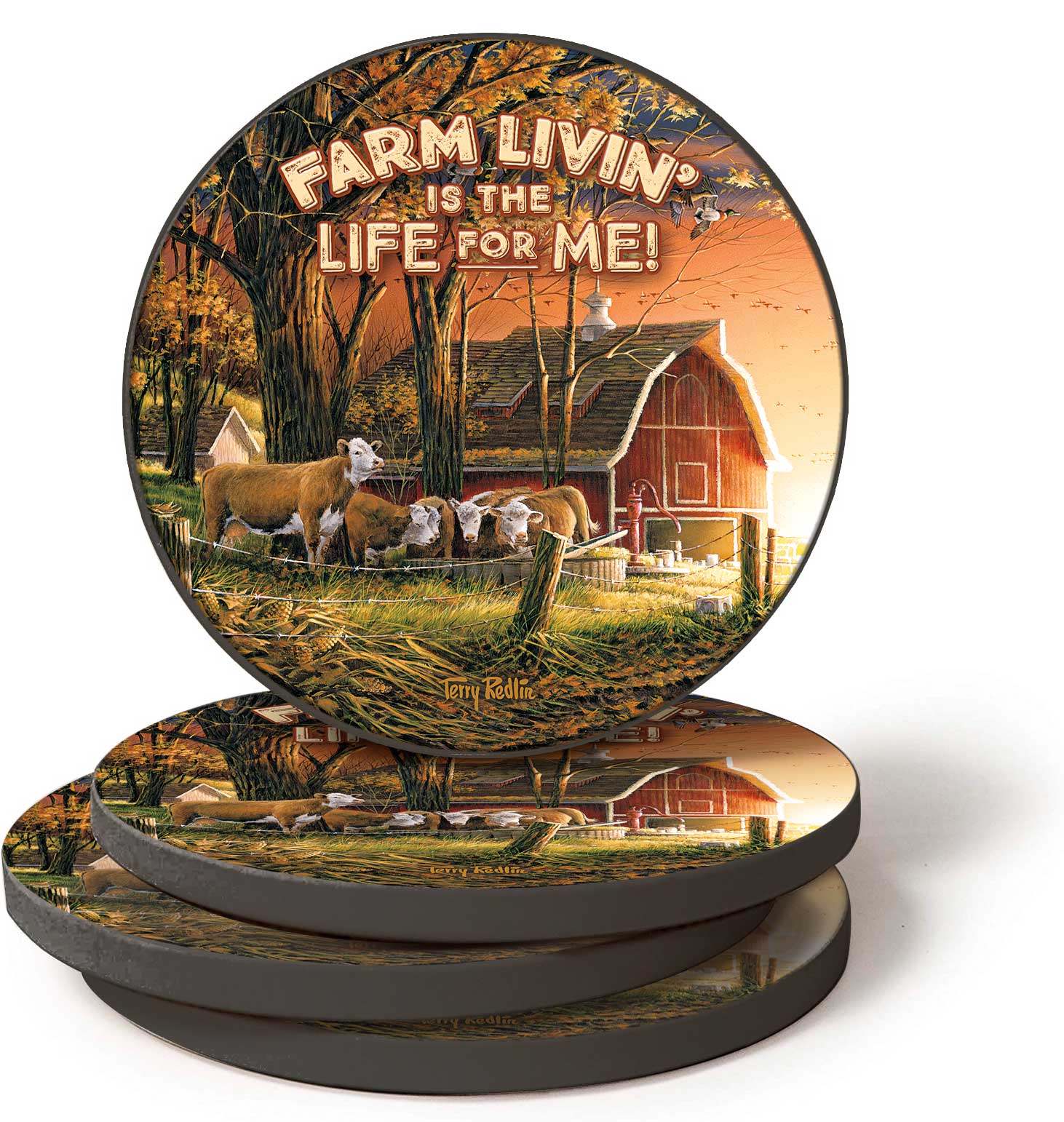 Morning Surprise Farm Livin’ – Set of 4 Coasters