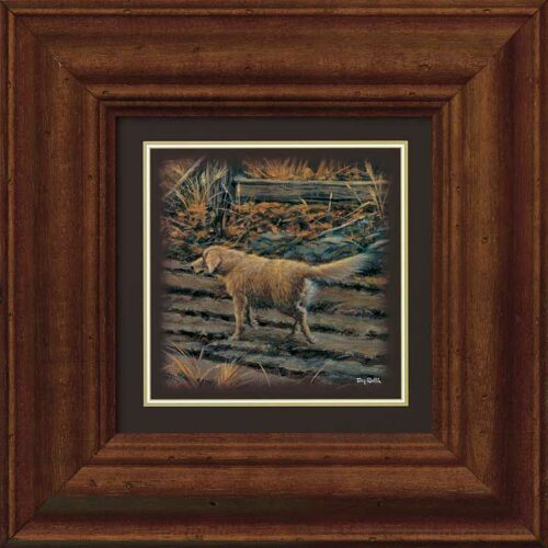 Harvest Moon Ball Curious Dog Companion – Walnut Framed