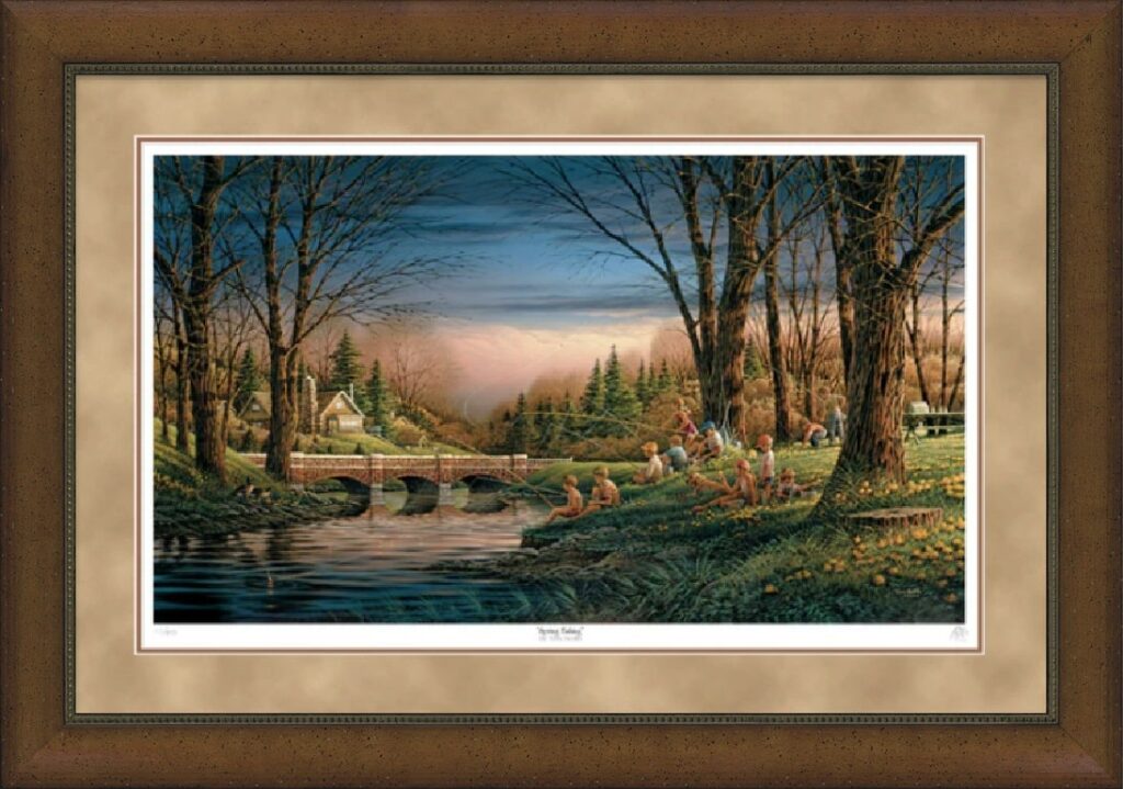 Spring Fishing Custom Framed Artist Proof